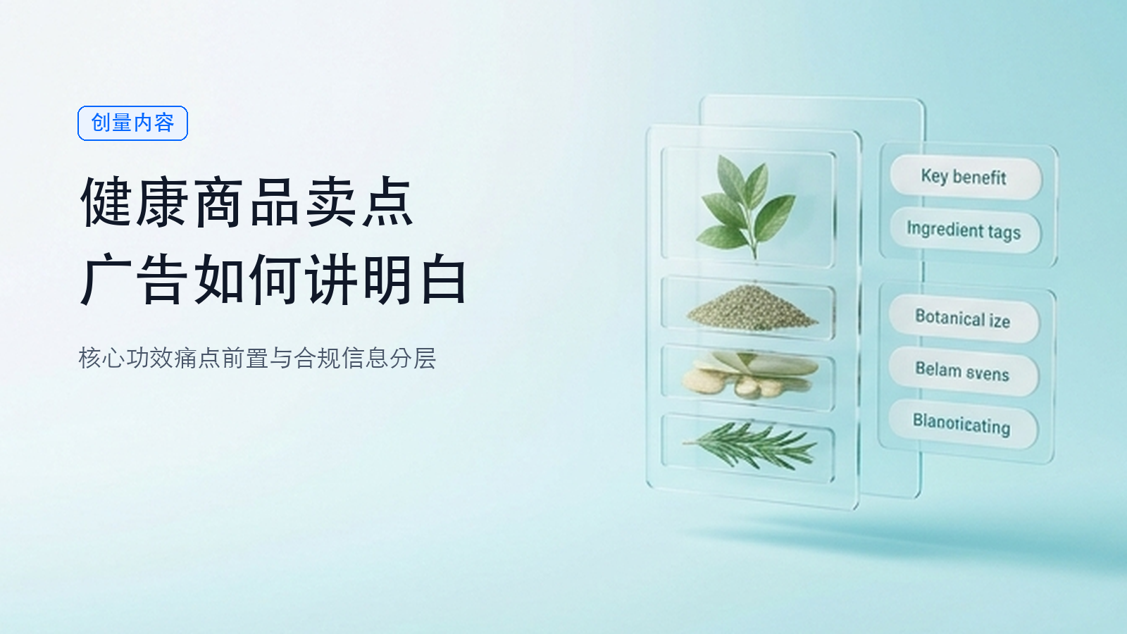 健康类商品信息多,广告怎样把卖点讲明白?配图